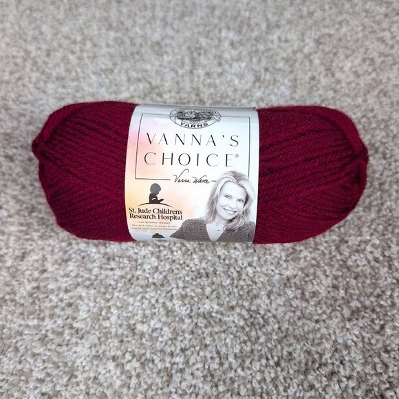 lion brand Other - Lion Brand Vanna's Choice Yarn Cranberry 100 Acrylic Medium Weight 4